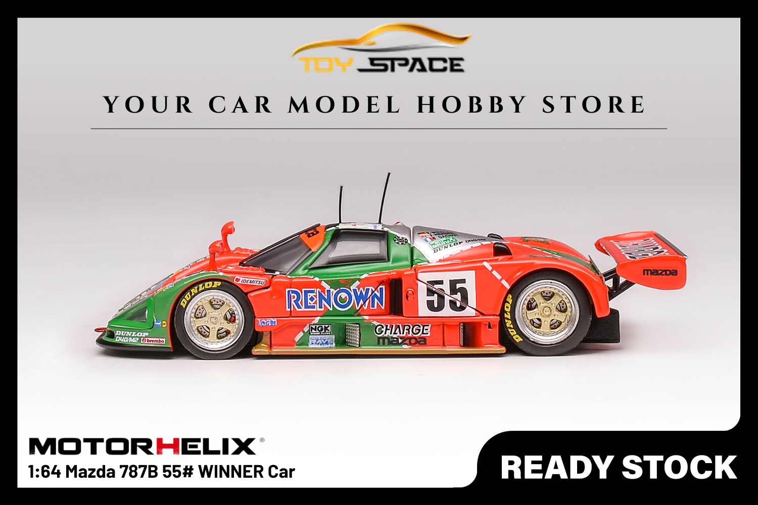 [MOTORHELIX] 1:64 Mazda 787B 55# WINNER Car