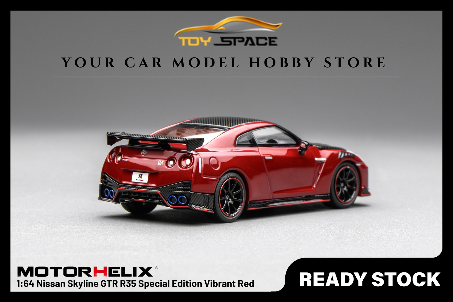 [MOTORHELIX] 1:64 Nissan Skyline GTR R35 Special Edition Vibrant Red