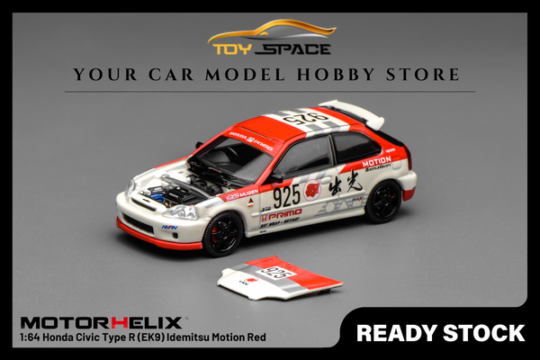 [MOTORHELIX] 1:64 Honda Civic Type R (EK9) Idemitsu Motion Red