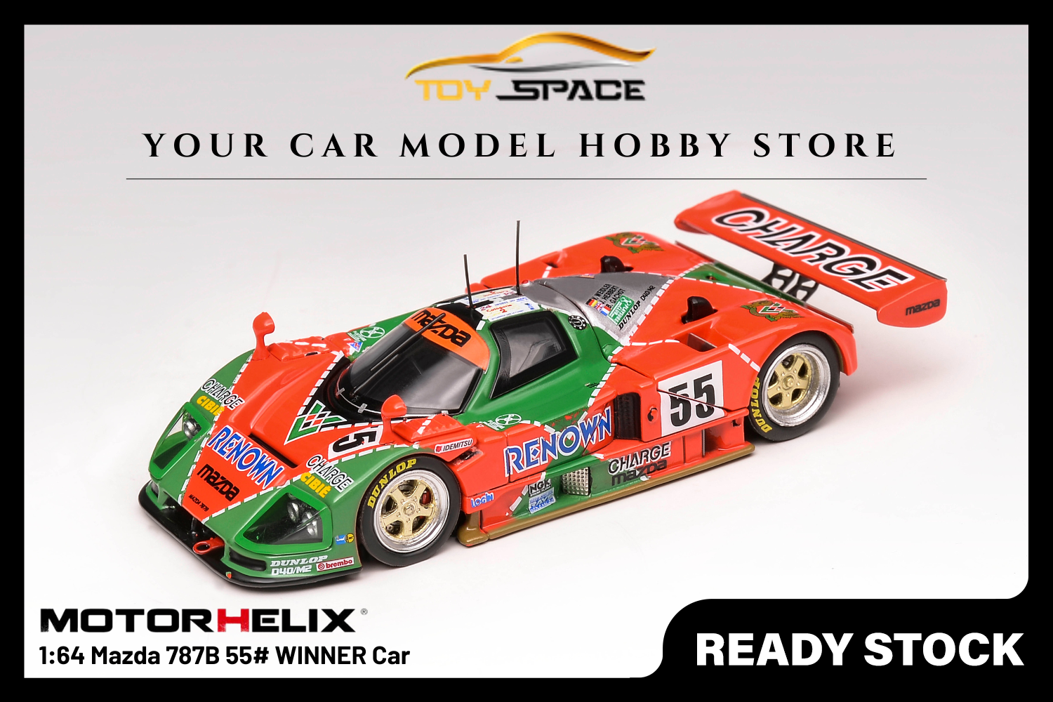 [MOTORHELIX] 1:64 Mazda 787B 55# WINNER Car