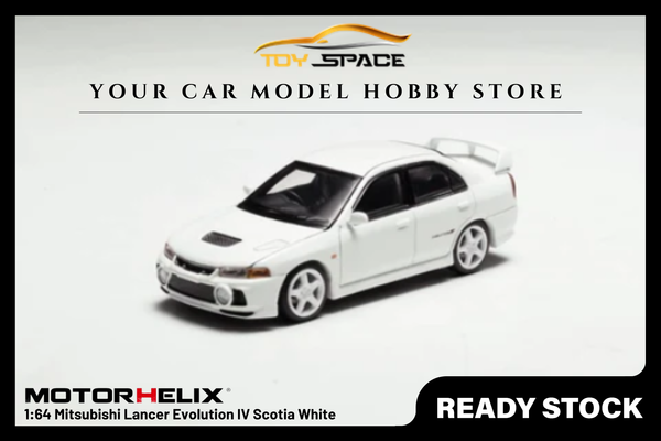 [MOTORHELIX] 1:64 Mitsubishi Lancer Evolution IV Scotia White