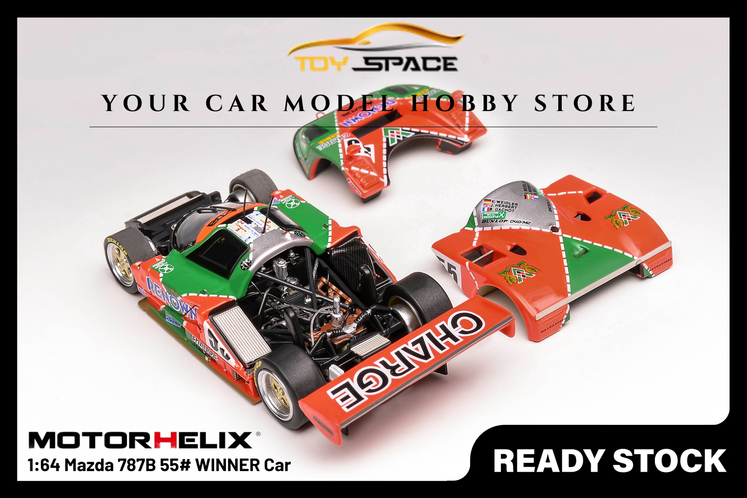 [MOTORHELIX] 1:64 Mazda 787B 55# WINNER Car