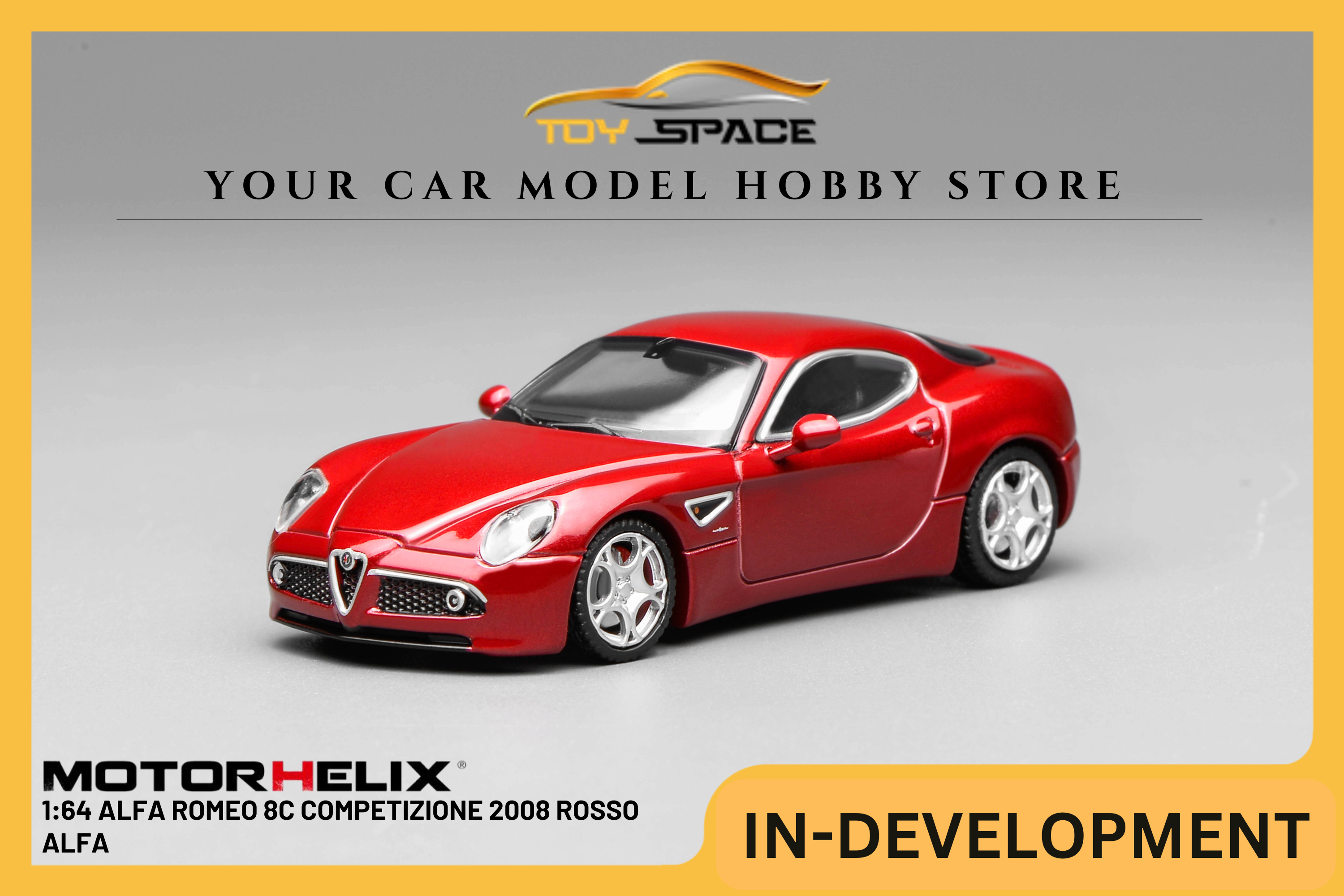 [MOTORHELIX] 1:64 Alfa Romeo 8C Competizione 2008 Rosso Alfa