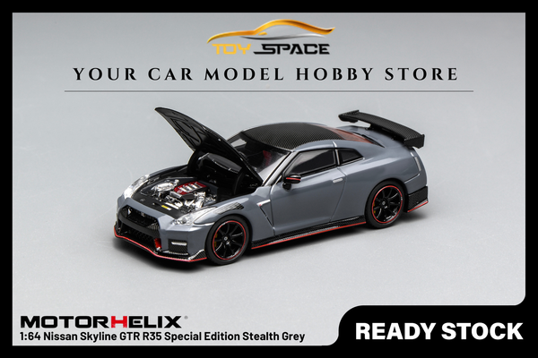 [MOTORHELIX] 1:64 Nissan Skyline GTR R35 Special Edition Stealth Grey