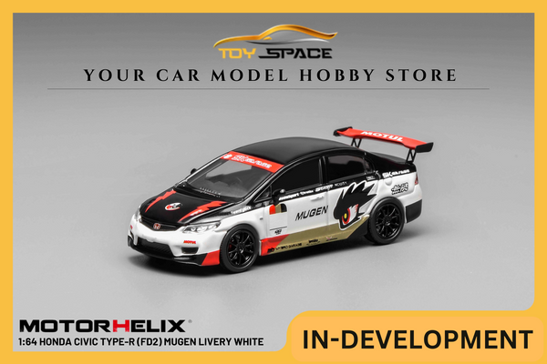 [MOTORHELIX] 1:64 Honda Civic Type-R (FD2) Mugen Livery White