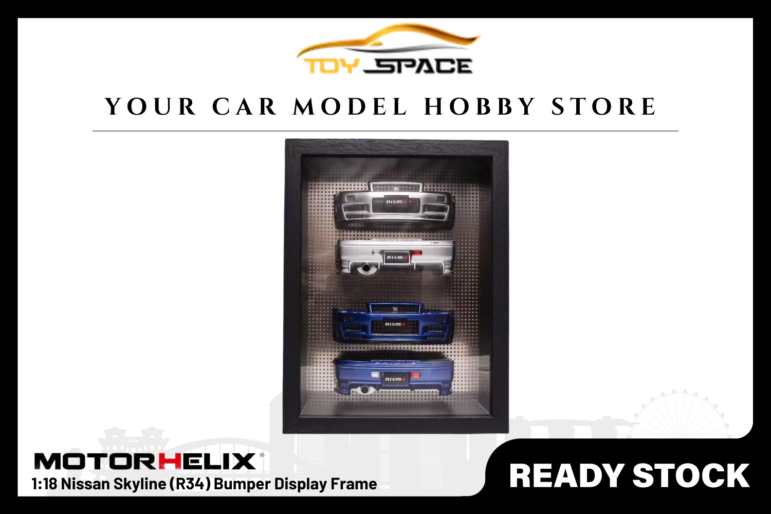 [MOTORHELIX] 1:18 Nissan Skyline (R34) Bumper Display Frame