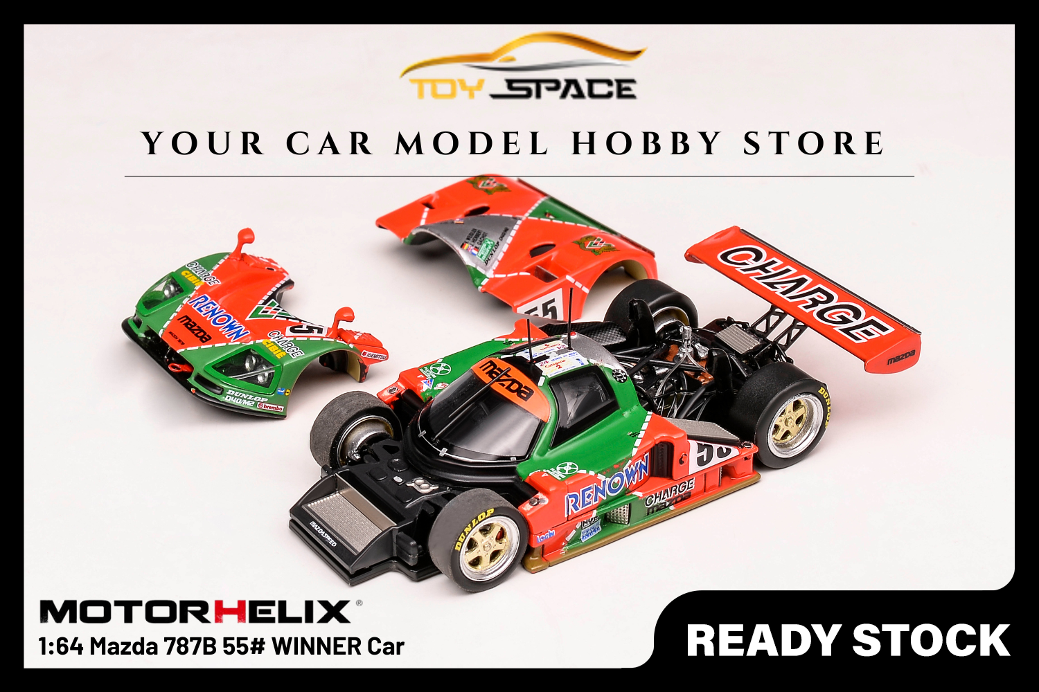 [MOTORHELIX] 1:64 Mazda 787B 55# WINNER Car