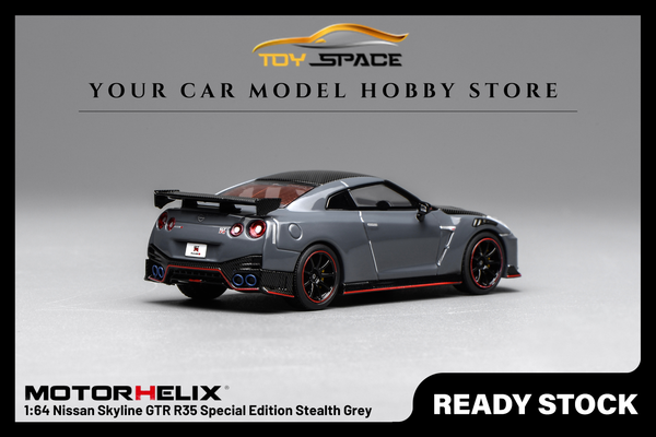 [MOTORHELIX] 1:64 Nissan Skyline GTR R35 Special Edition Stealth Grey
