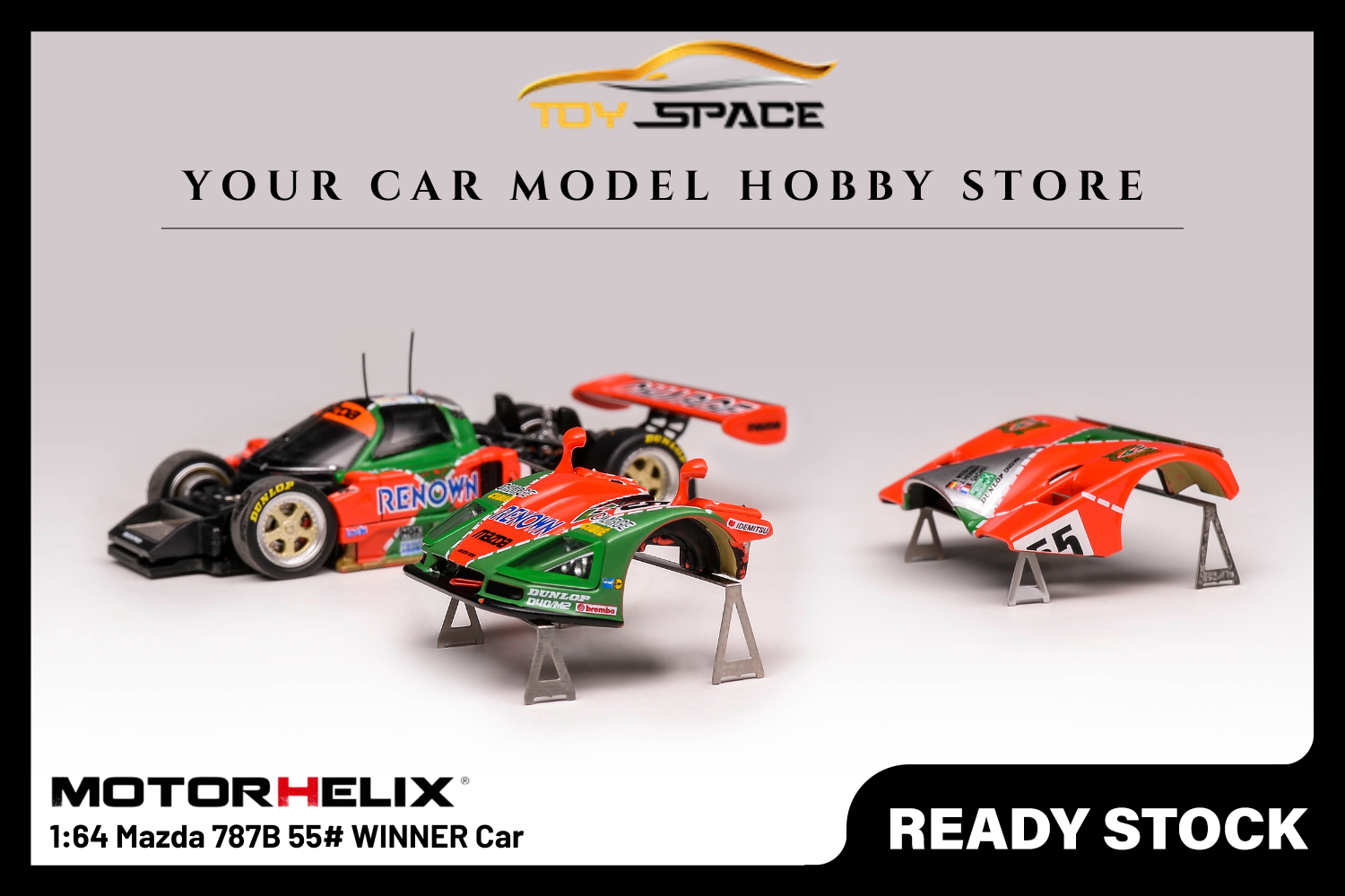 [MOTORHELIX] 1:64 Mazda 787B 55# WINNER Car