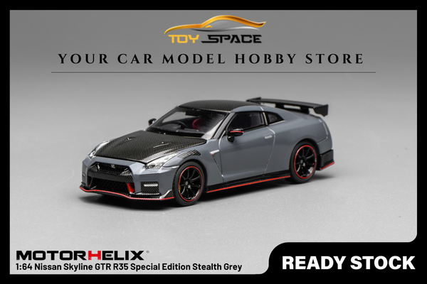 [MOTORHELIX] 1:64 Nissan Skyline GTR R35 Special Edition Stealth Grey