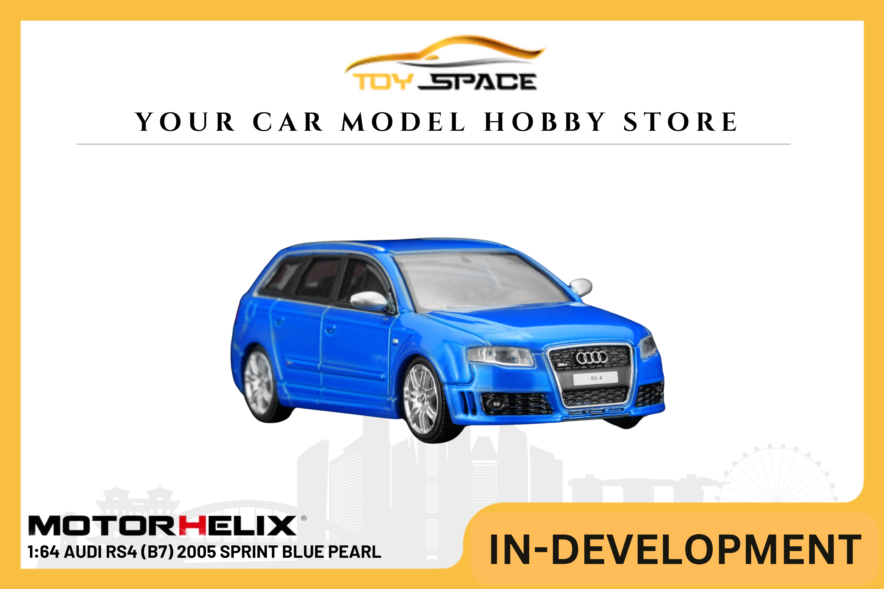 [MOTORHELIX] 1:64 Audi RS4 (B7) 2005 Sprint Blue Pearl
