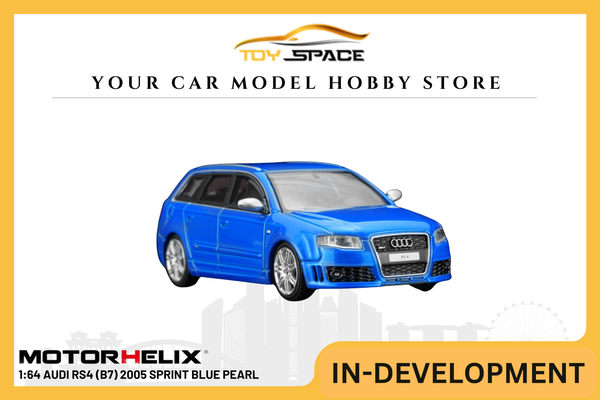 [MOTORHELIX] 1:64 Audi RS4 (B7) 2005 Sprint Blue Pearl