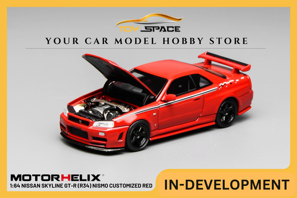 [MOTORHELIX] 1:64 Nissan Skyline GT-R (R34) Nismo Customized Red