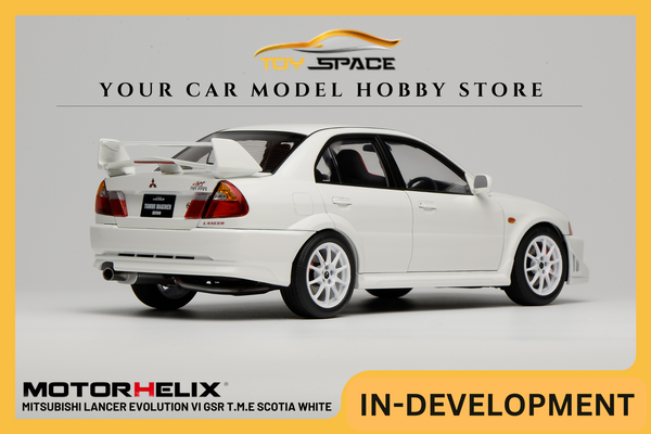 [MOTORHELIX] 1:18 Mitsubishi Lancer Evolution VI GSR T.M.E Scotia White