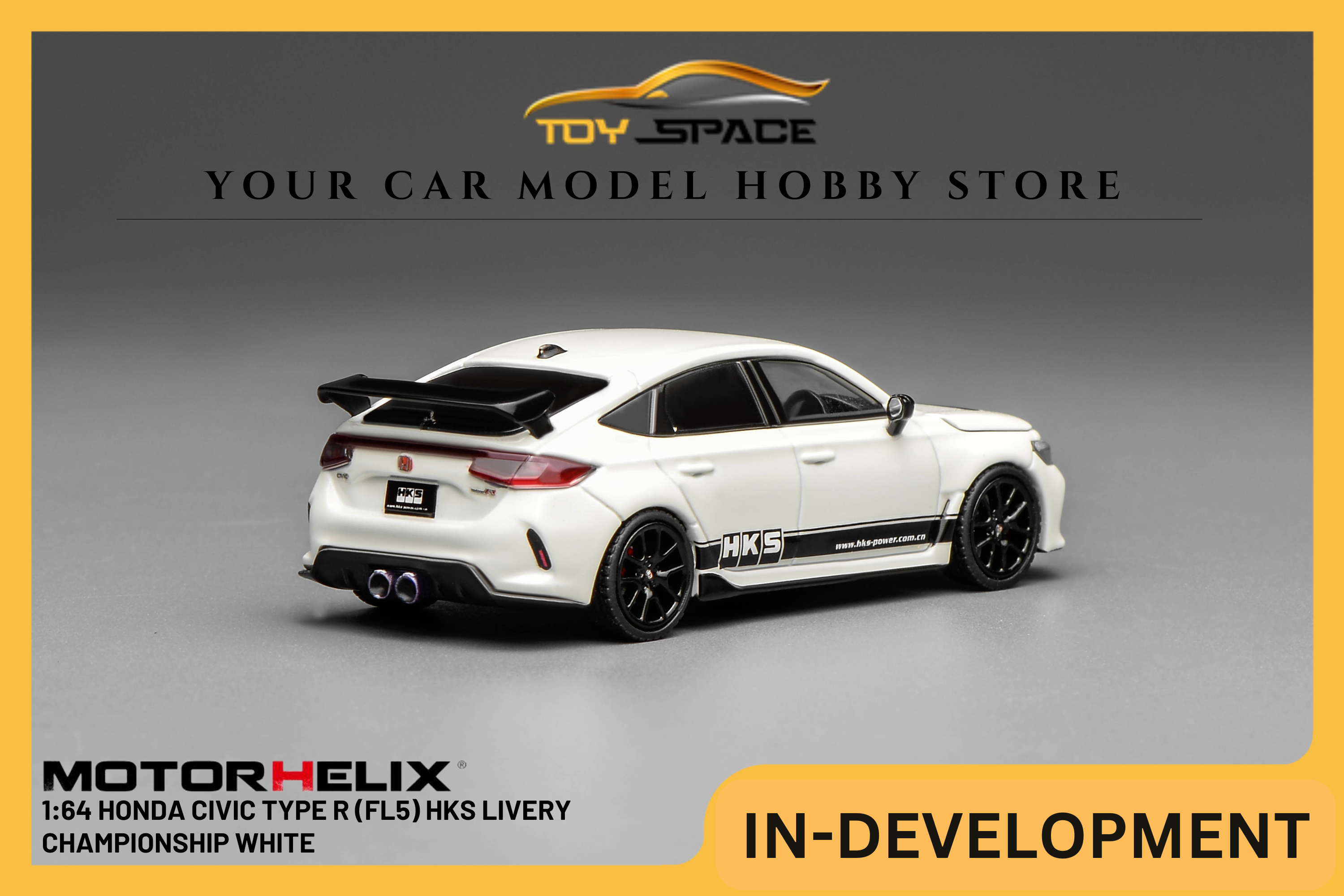 [MOTORHELIX] 1:64 Honda Civic Type R (FL5) HKS Livery Championship White