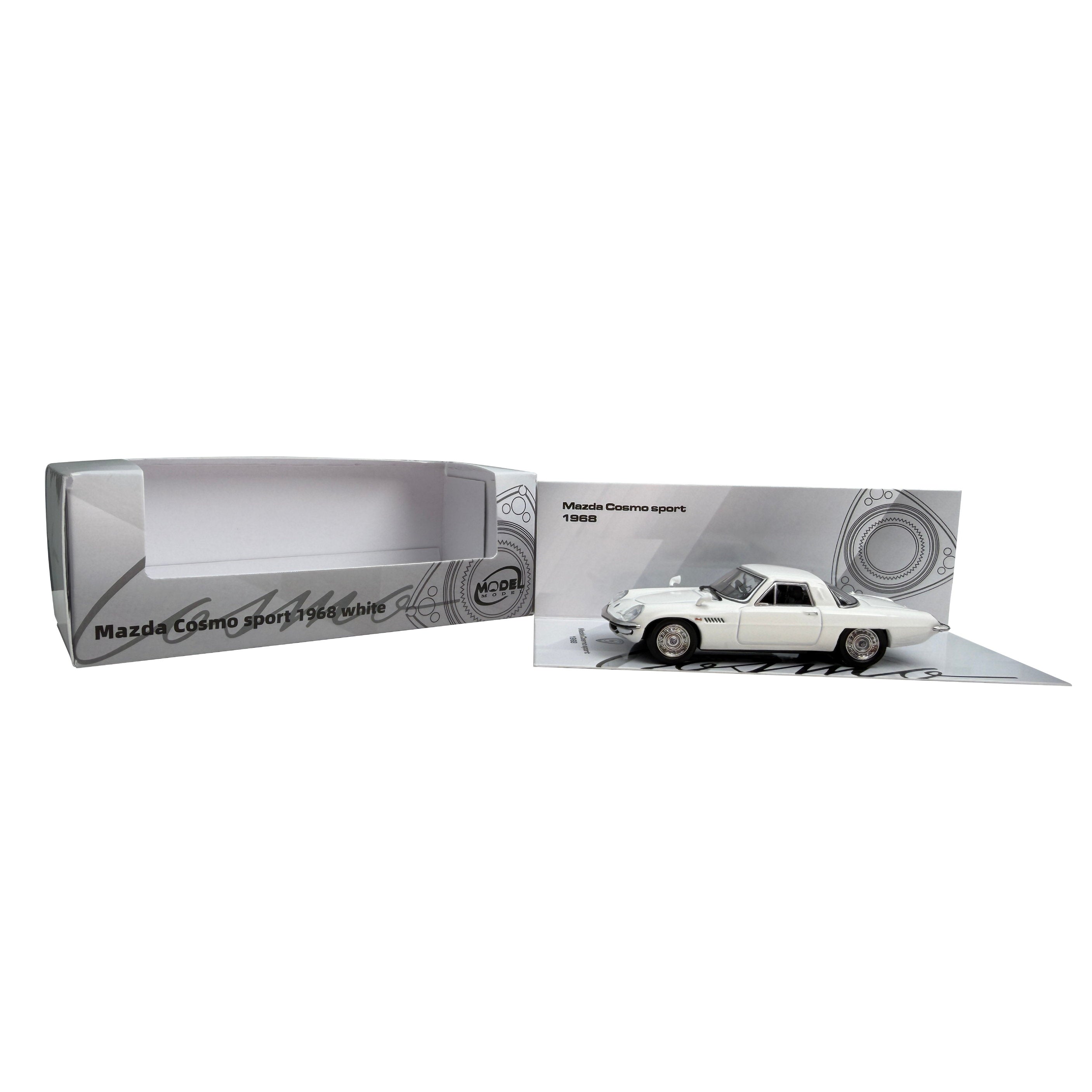 [MODEL MODEL] 1:64 Mazda Cosmo Sport 1968 White - Toy Space Diecast Online Store Singapore