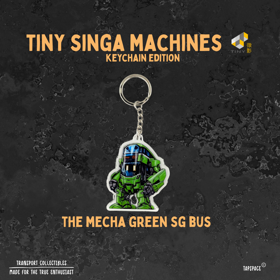 TINY Singa Machine –  Mecha Green SG Bus Edition Keychain