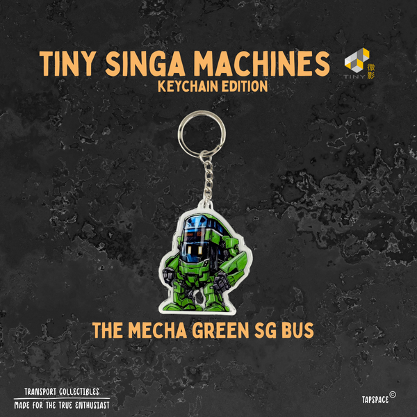 TINY Singa Machine –  Mecha Green SG Bus Edition Keychain