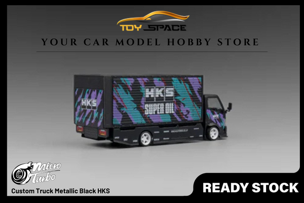 [MICRO TURBO] 1:64 Custom Truck Metallic Black HKS