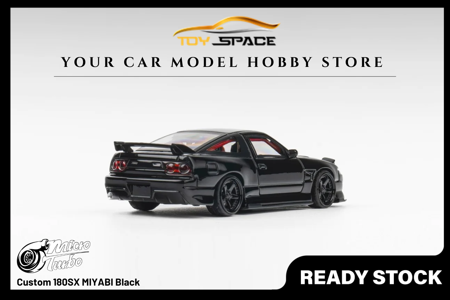 [MICRO TURBO] 1:64 Custom 180SX MIYABI Black