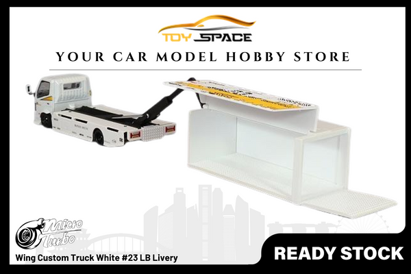 [MICRO TURBO] 1:64 Wing Custom Truck White #23 LB Livery