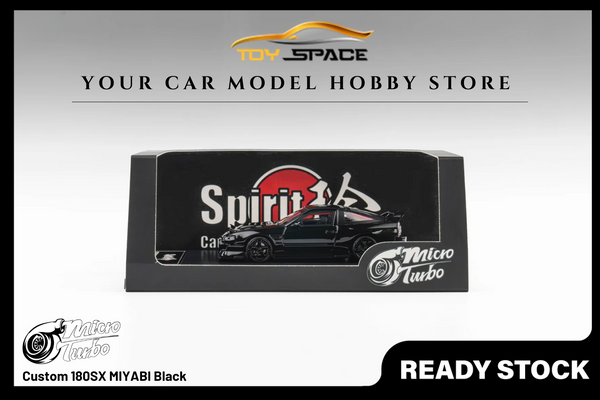 [MICRO TURBO] 1:64 Custom 180SX MIYABI Black