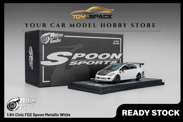 [MICRO TURBO] 1:64 Civic FD2 Spoon Metallic White