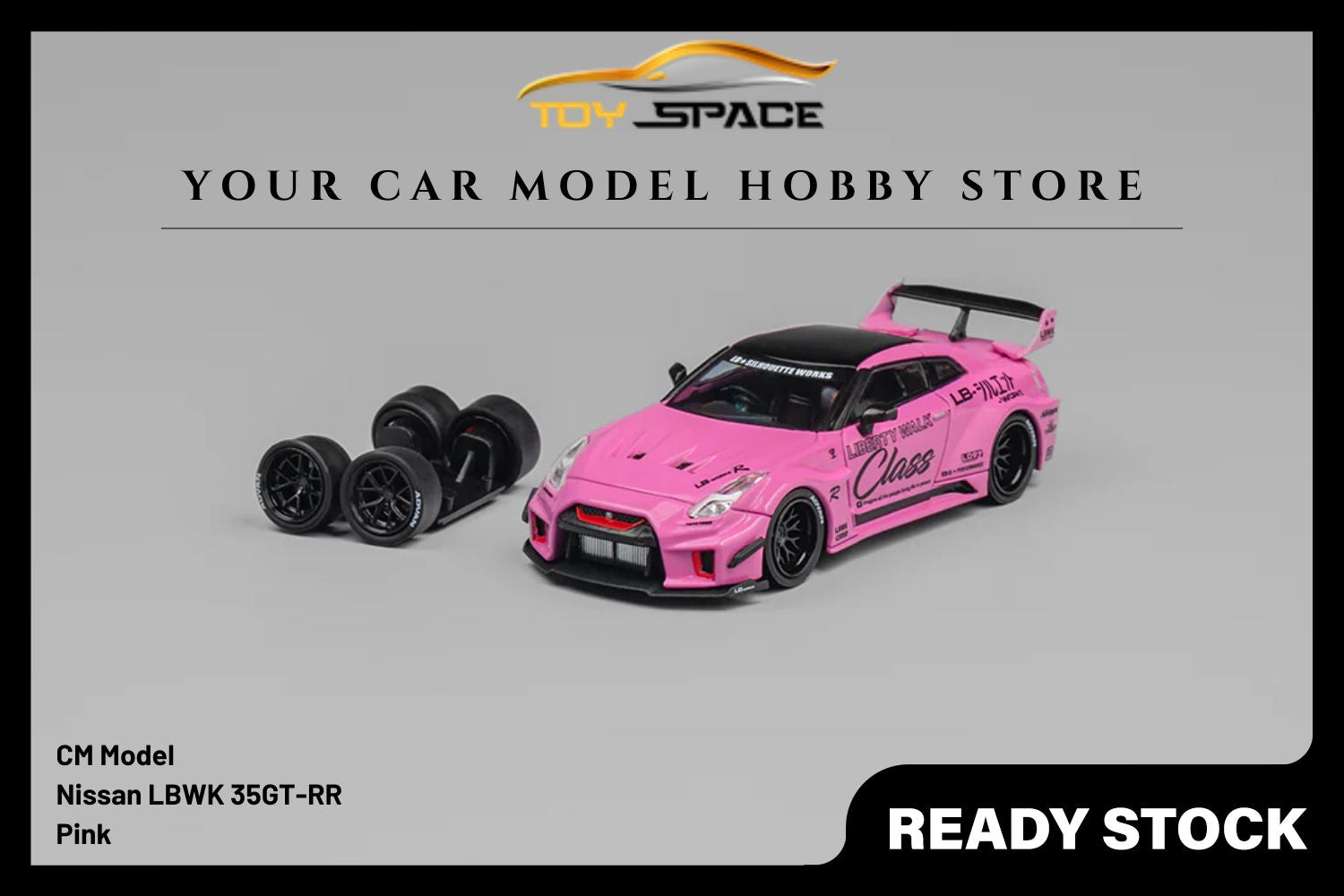 [CM MODEL] 1/64 Nissan LBWK 35GT-RR Pink