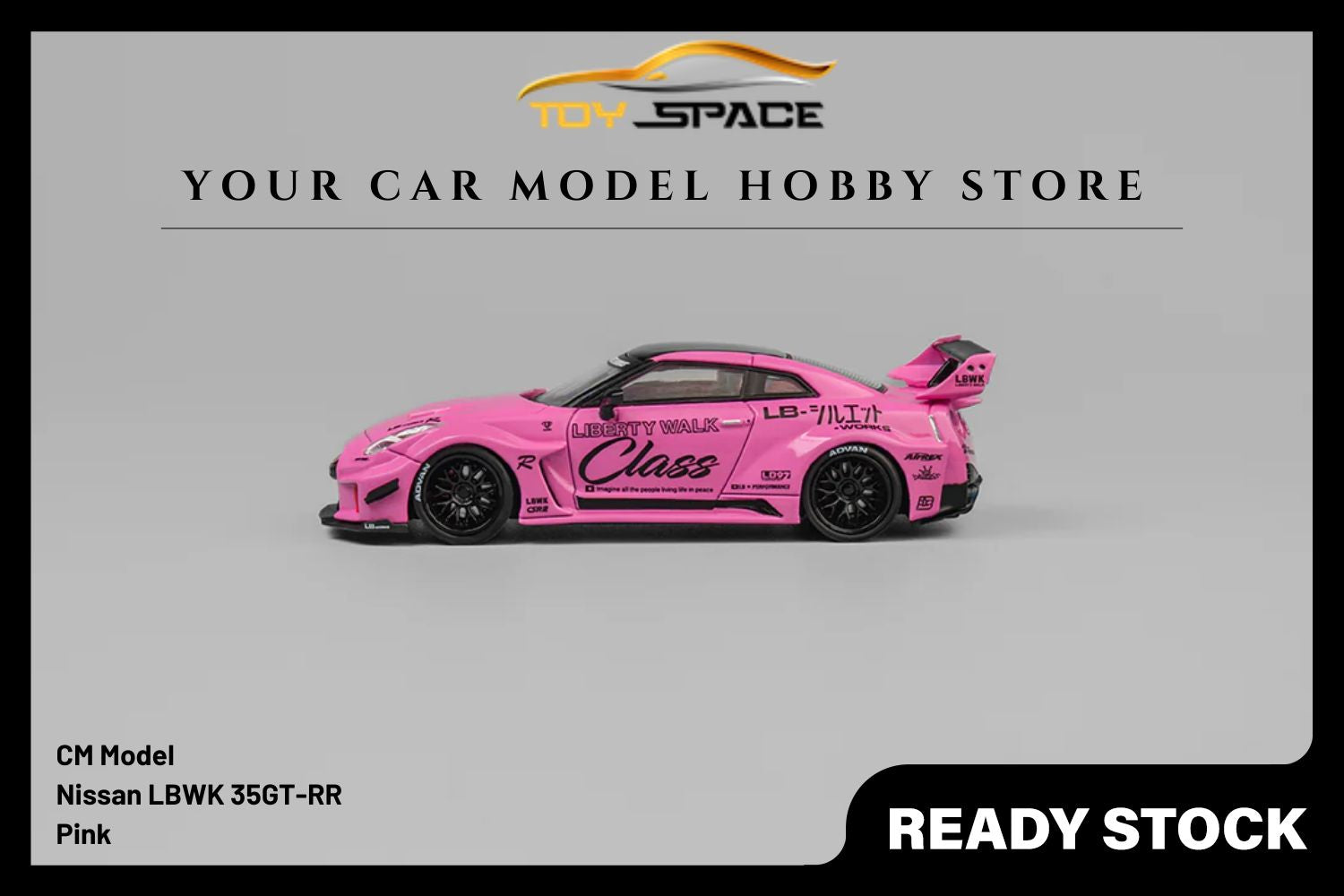 [CM MODEL] 1/64 Nissan LBWK 35GT-RR Pink