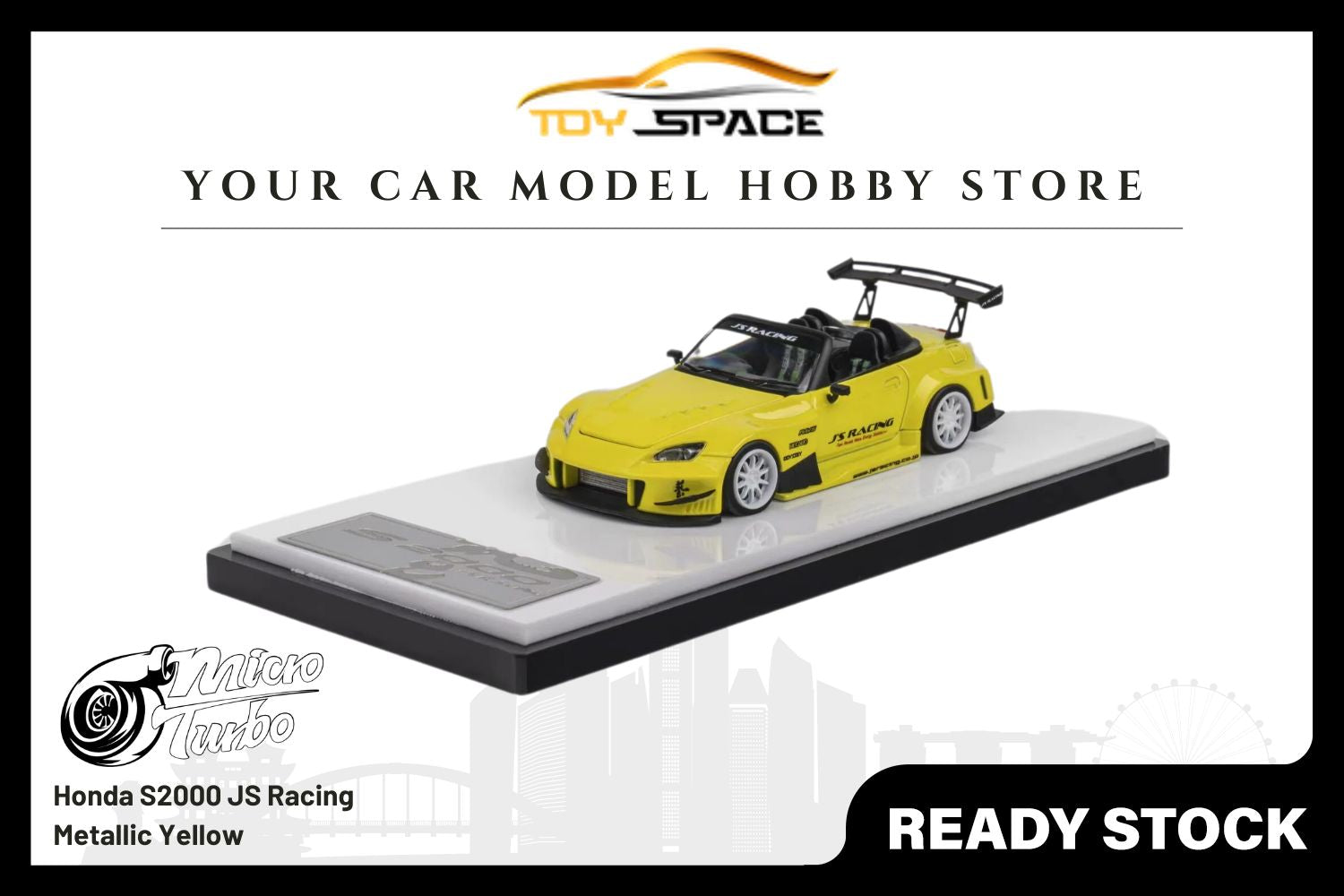 [MICRO TURBO] 1/64 S2000 JS Racing Metallic Yellow