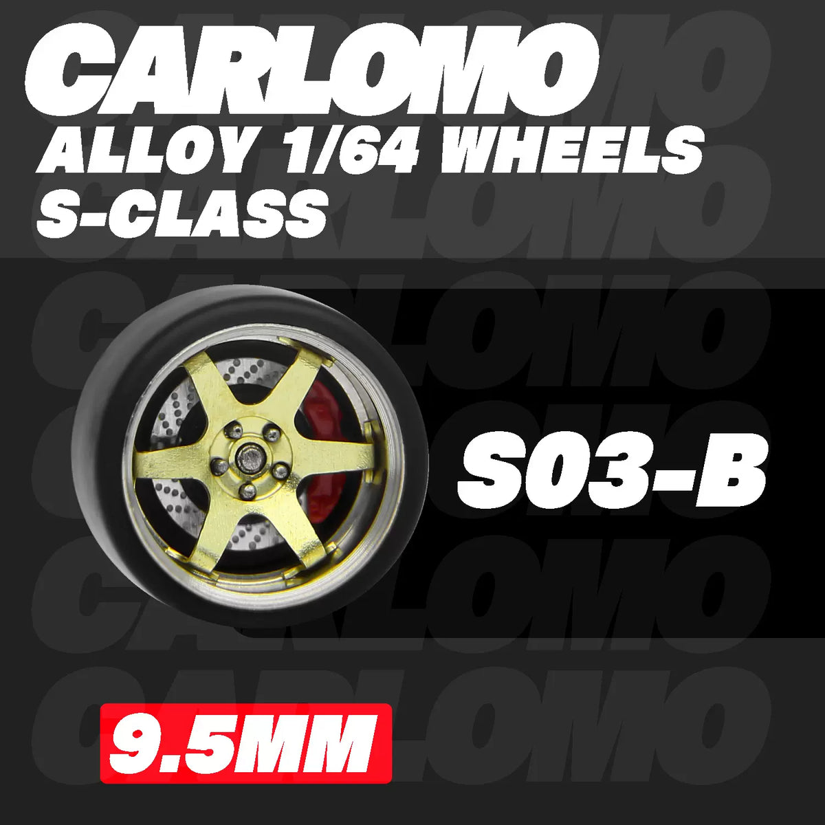 [CARLOMO] 1/64 Alloy Wheels with Brake Calipers - Toy Space Diecast Online Store Singapore