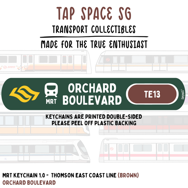 Orchard Boulevard MRT Station Keychain