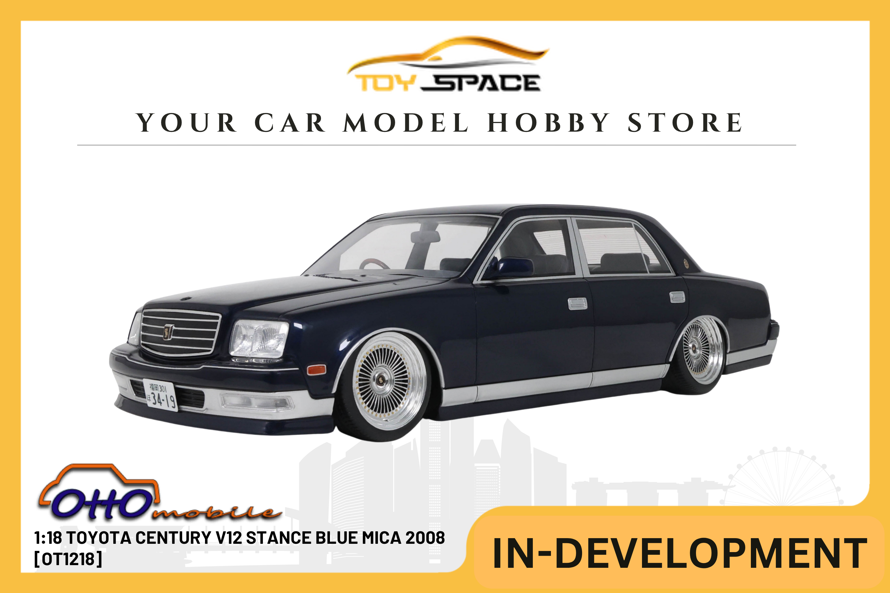 [OTTOMOBILE] 1:18 Toyota Century V12 Stance Blue Mica 2008 [OT1218]