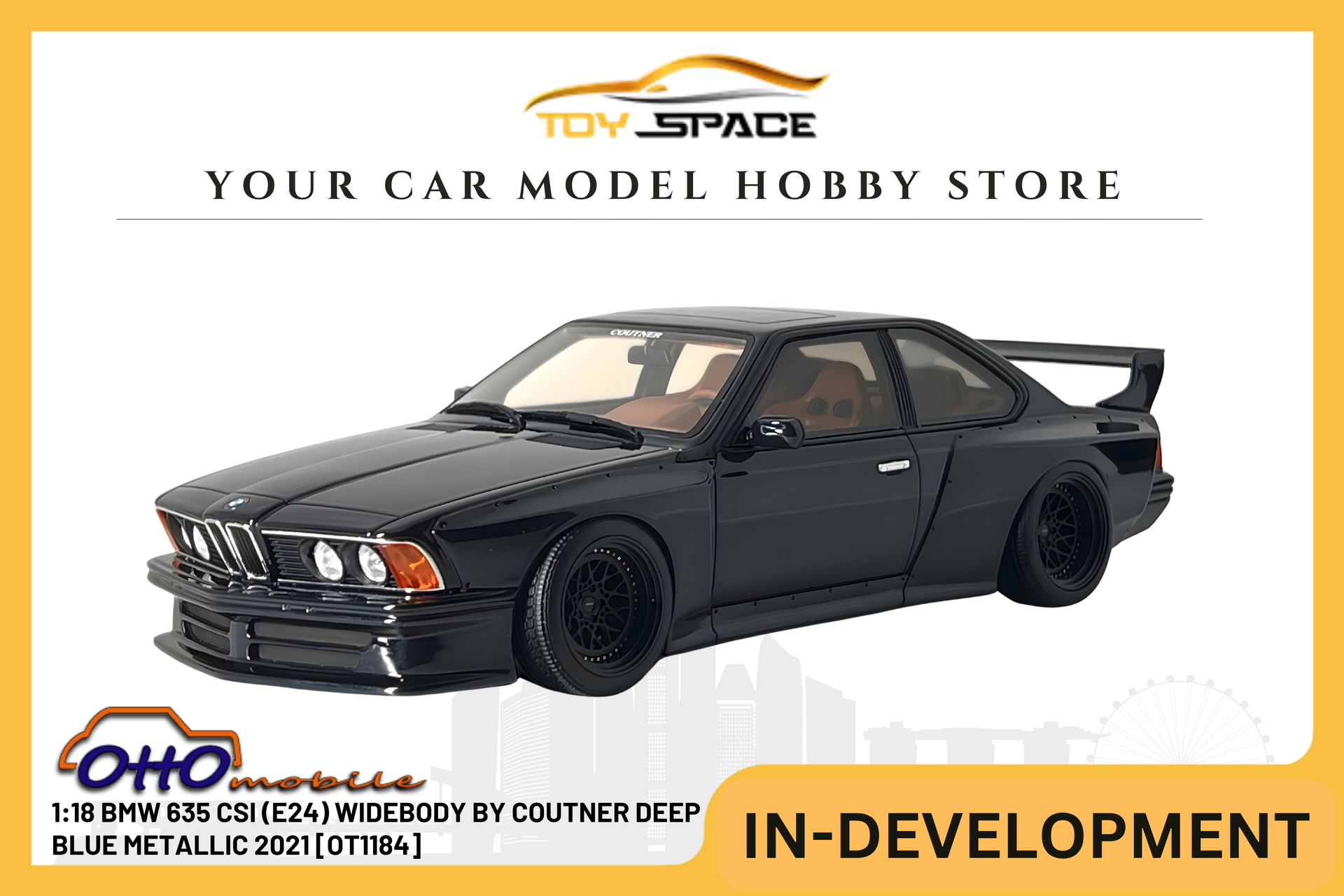 OTTOMOBILE] 1:18 BMW 635 CSI (E24) Widebody By Coutner Deep Blue Meta