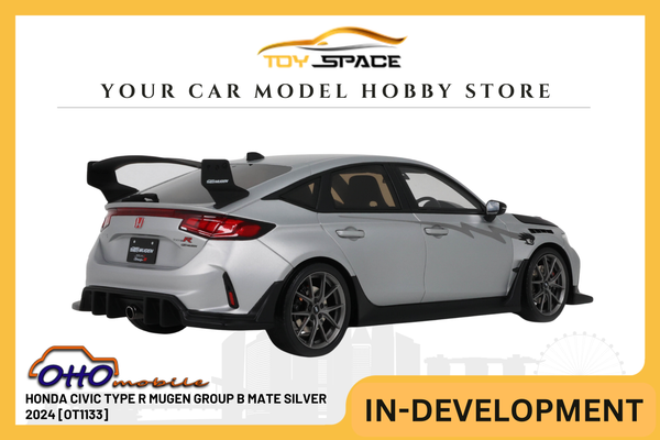 [OTTOMOBILE] 1:18 Honda Civic Type R Mugen Group B Mate Silver 2024 [OT1133]