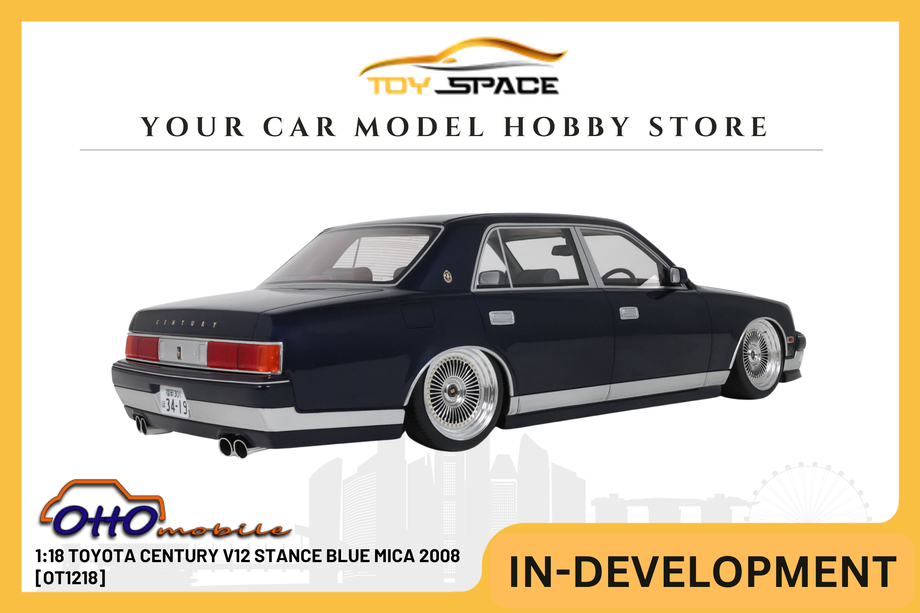 [OTTOMOBILE] 1:18 Toyota Century V12 Stance Blue Mica 2008 [OT1218]