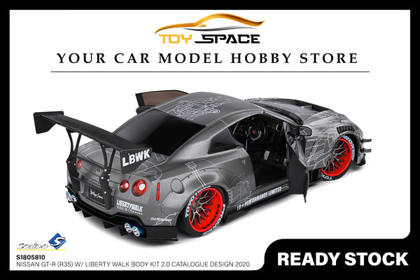 [SOLIDO] 1:18 Nissan GT-R (R35) W/ Liberty Walk Body Kit 2.0 Catalogue Design 2020