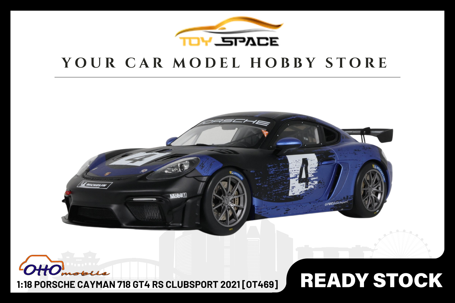 [OTTOMOBILE] 1:18 Porsche Cayman 718 GT4 RS Clubsport 2021 [OT469]