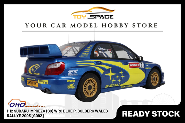 [OTTOMOBILE] 1:12 Subaru Impreza (S9) WRC Blue P. Solberg Wales Rallye 2003 [G092]