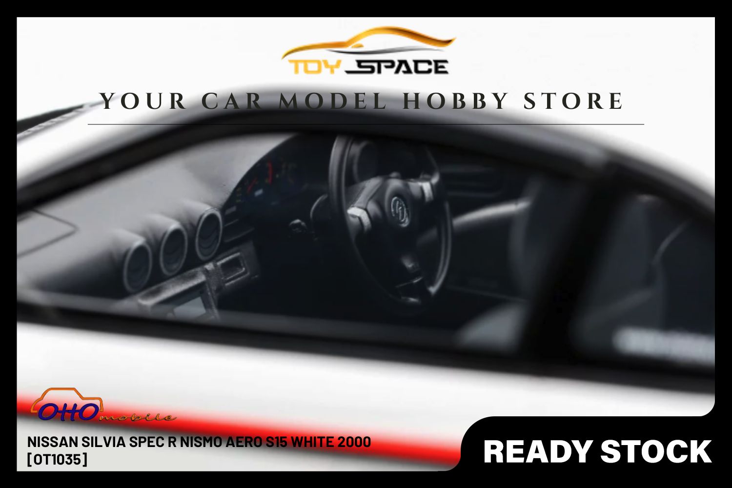 [OTTOMOBILE] 1:18 Nissan Silvia Spec R Nismo Aero S15 White 2000 [OT1035]