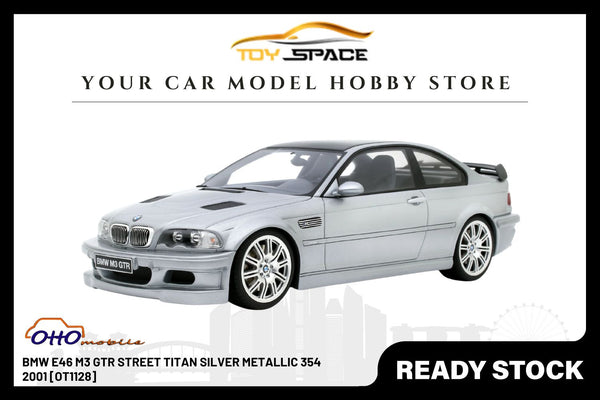 [OTTOMOBILE] 1:18 BMW E46 M3 GTR Street Titan Silver Metallic 354 2001 [OT1128]