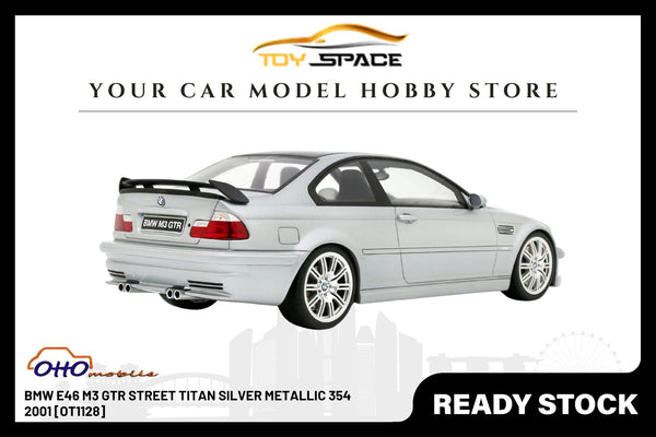[OTTOMOBILE] 1:18 BMW E46 M3 GTR Street Titan Silver Metallic 354 2001 [OT1128]