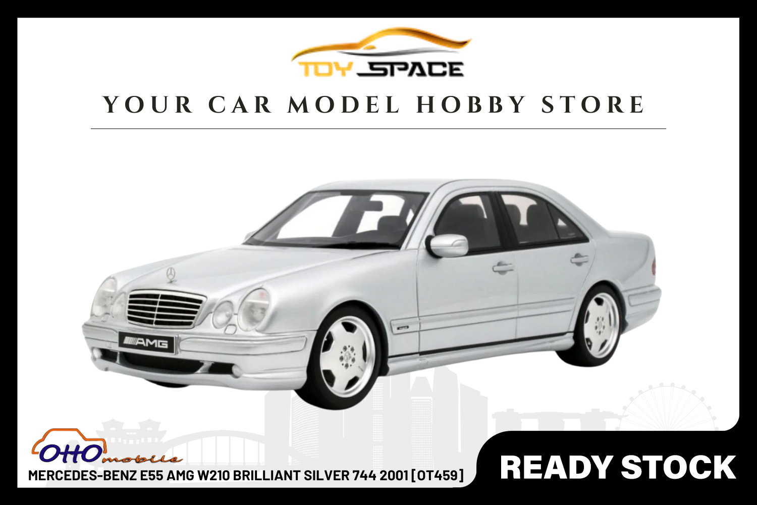 [OTTOMOBILE] 1:18 Mercedes-Benz E55 AMG W210 Brilliant Silver 744 2001 [OT459]