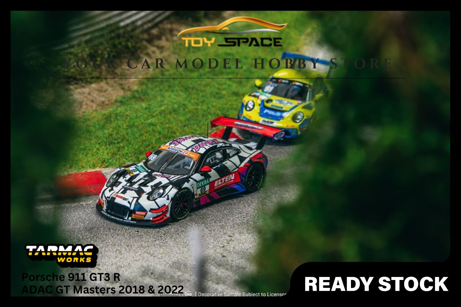 [TARMAC WORKS] 1:64 Porsche 911 GT3 R ADAC GT Masters 2018 & 2022 Vice Champion [Bundle]