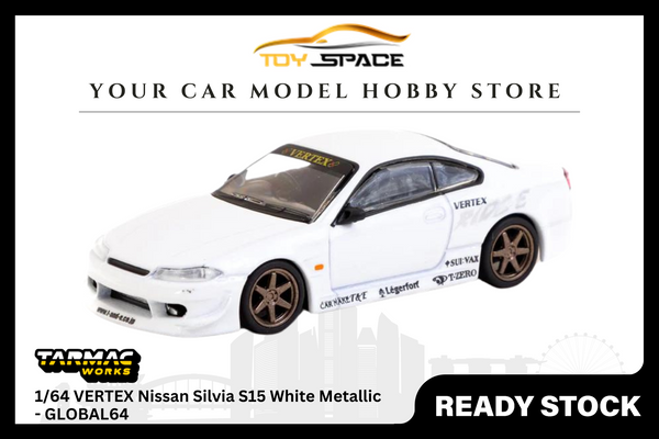 [TARMAC WORKS] 1/64 VERTEX Nissan Silvia S15 White Metallic - GLOBAL64
