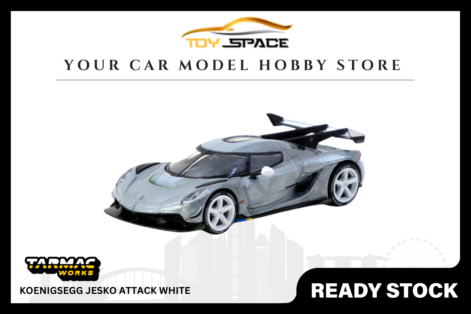 [TARMAC WORKS] 1/64 Koenigsegg Jesko Attack White - GLOBAL64