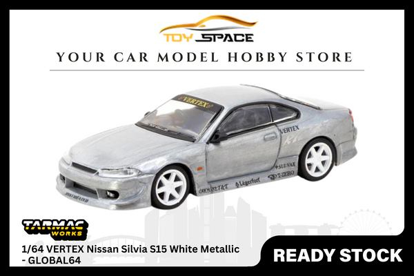 [TARMAC WORKS] 1/64 VERTEX Nissan Silvia S15 White Metallic - GLOBAL64