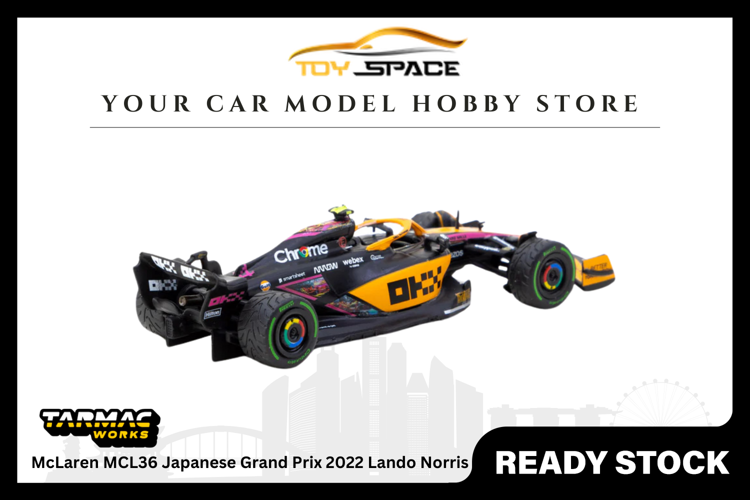 [TARMAC WORKS] 1/64 McLaren MCL36 Japanese Grand Prix 2022 Lando Norris - GLOBAL64