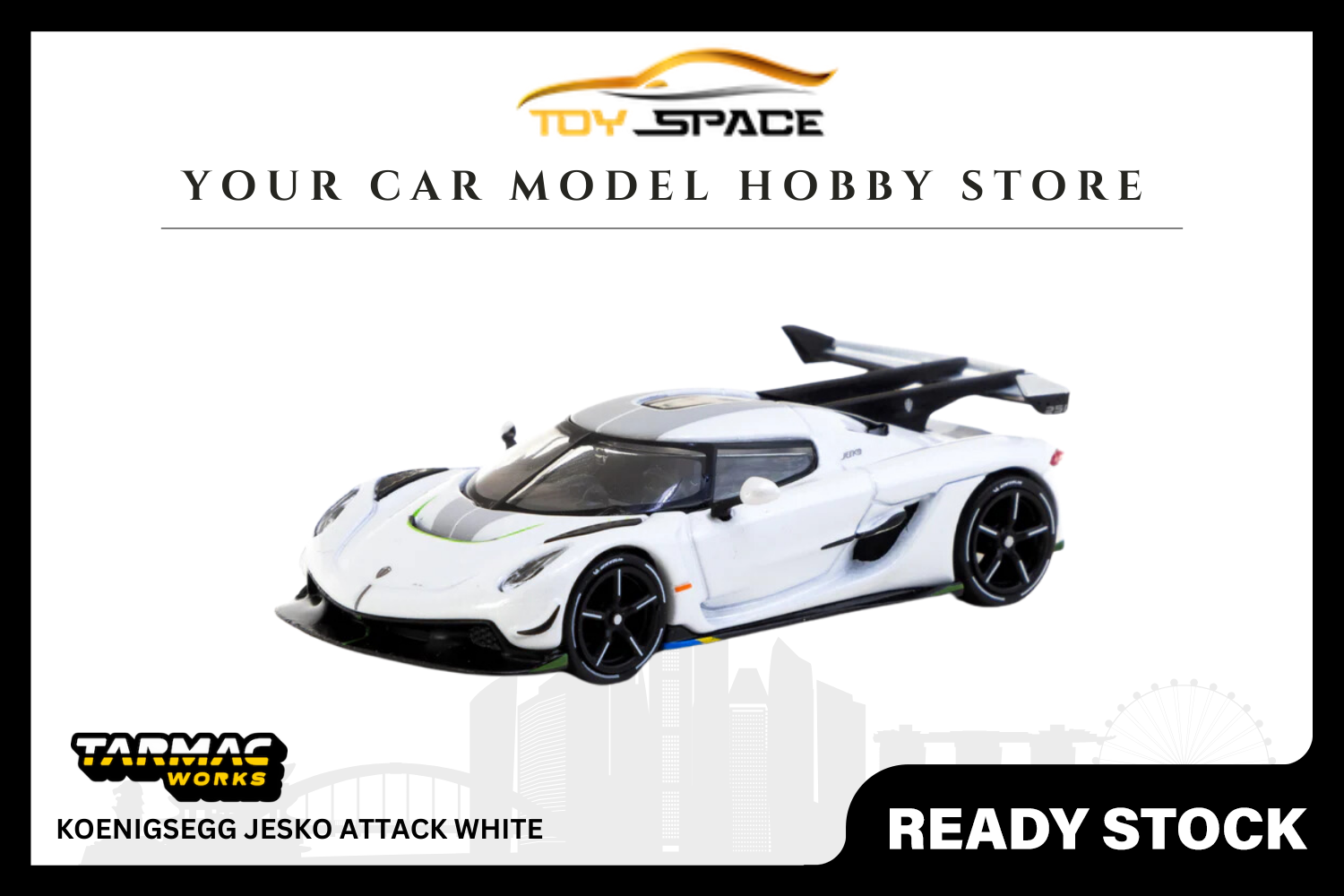 [TARMAC WORKS] 1/64 Koenigsegg Jesko Attack White - GLOBAL64