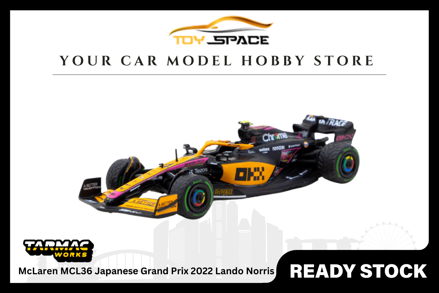 [TARMAC WORKS] 1/64 McLaren MCL36 Japanese Grand Prix 2022 Lando Norris - GLOBAL64